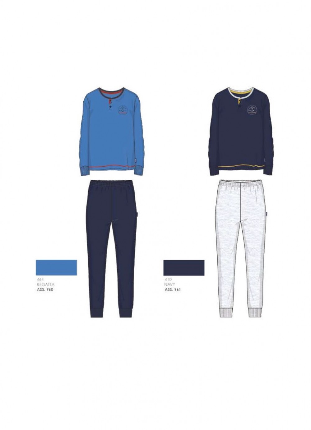 PIGIAMA U. 141430 Navigare 100co - immagine 2