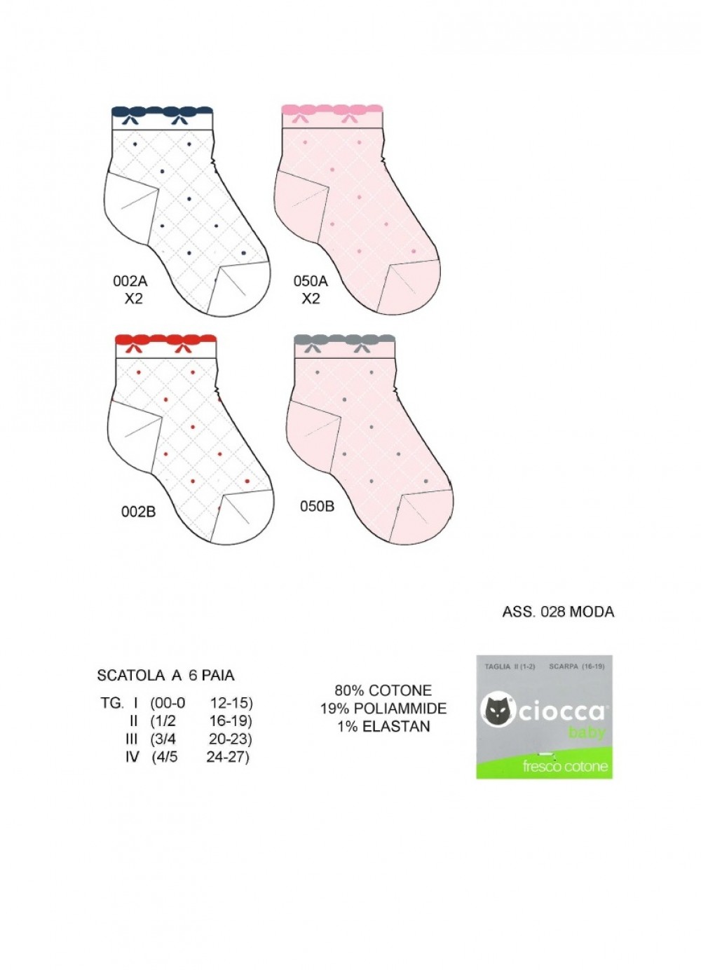 CALZA B. 3/323 CIOCCA84co15pa1ea