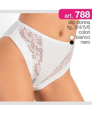 Slip donna cotone e pizzo 788 Jadea