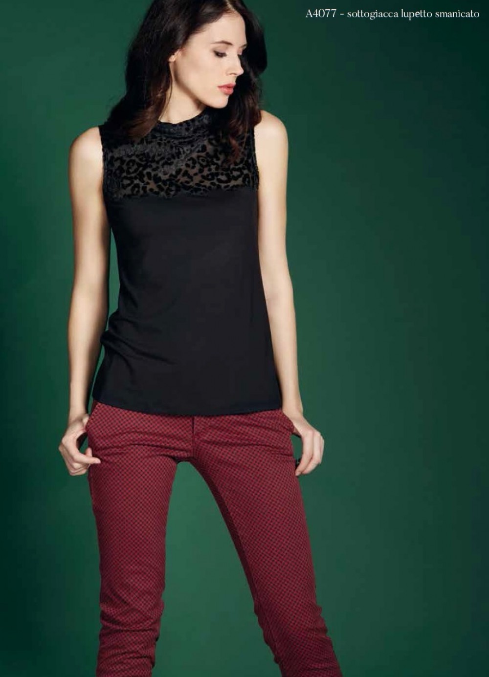 LUPETTO SMANICATO ART/4077 ANDRA - immagine 2