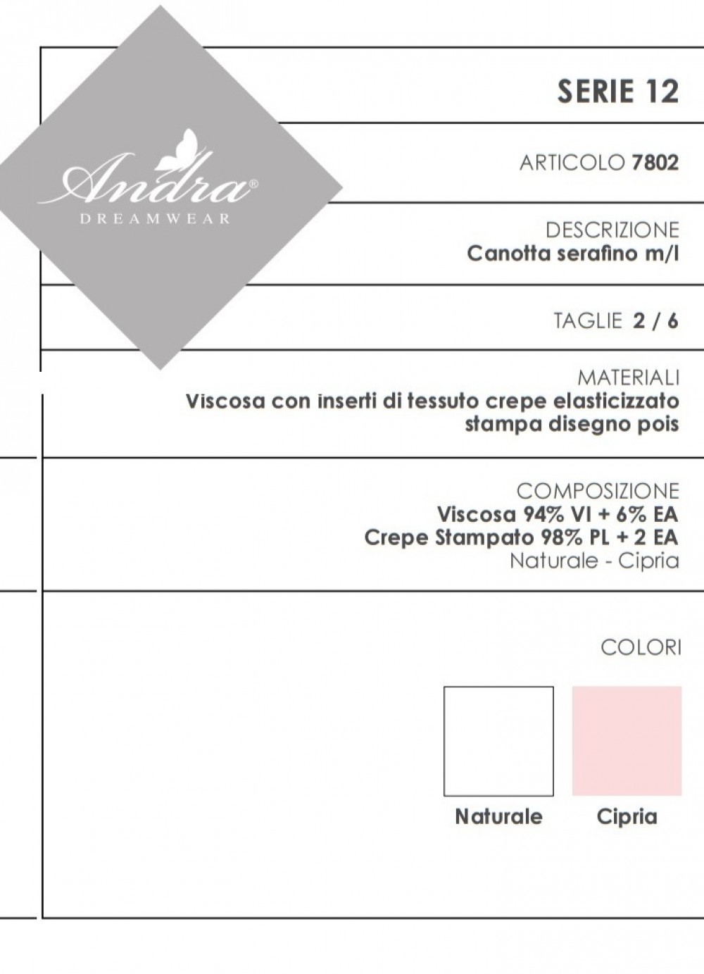 CANOTTE D. 7802 ANDRA