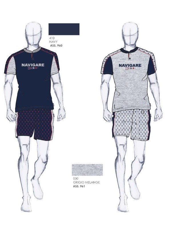PIGIAMA U. 141306 100co NAVIGARE - immagine 2