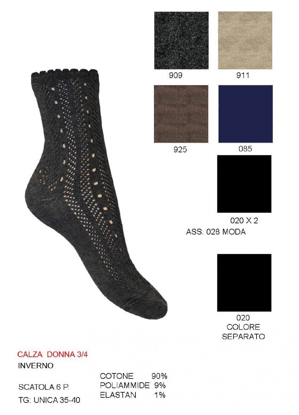 CALZA D. 345/2 CIOCCA
