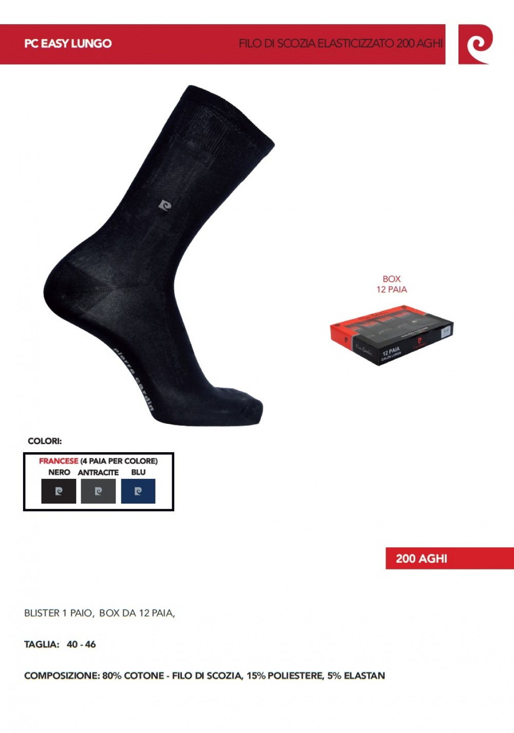 CALZA U.LUNGO EASY P.Cardin 72co22pl