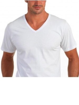 T-SHIRT U.3001"V" BCO co100%