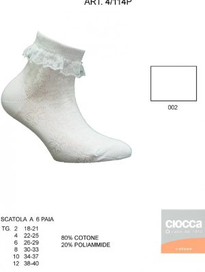 CALZINO B.PIZZO 4/114P co80pa20