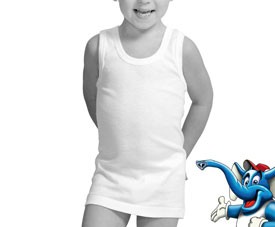 CANOTTIERA BIMBO SPALLA LARGA 410 FRAGI puro cotone