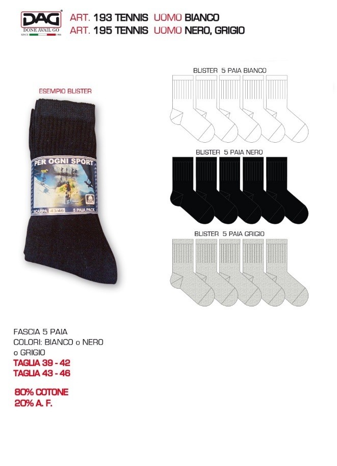 CALZA TENNIS U.190-193