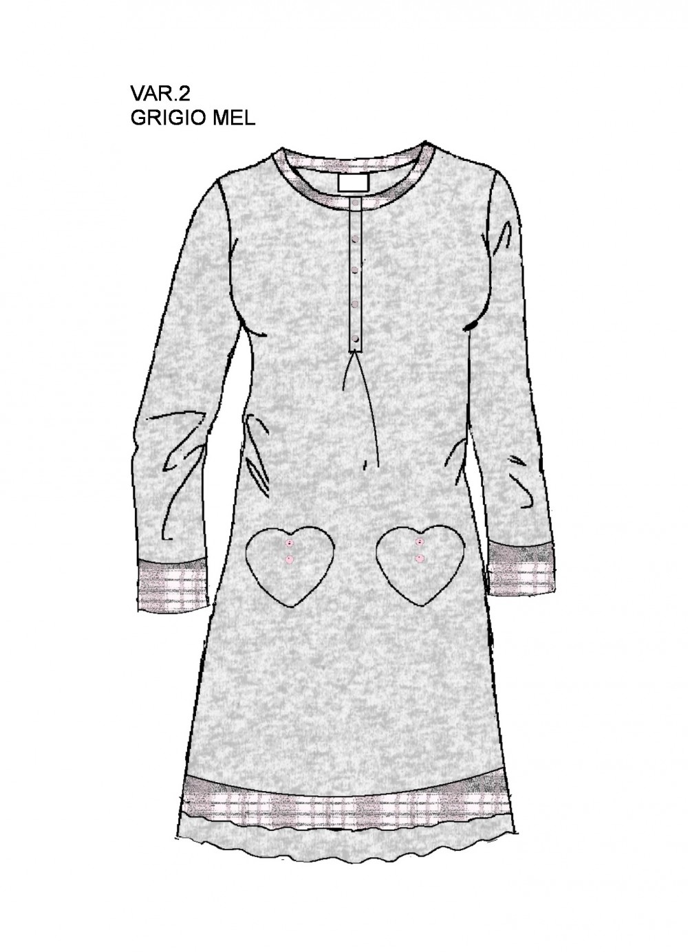 CAMICIA NOTTE D. H50044 GARY 100co - immagine 2