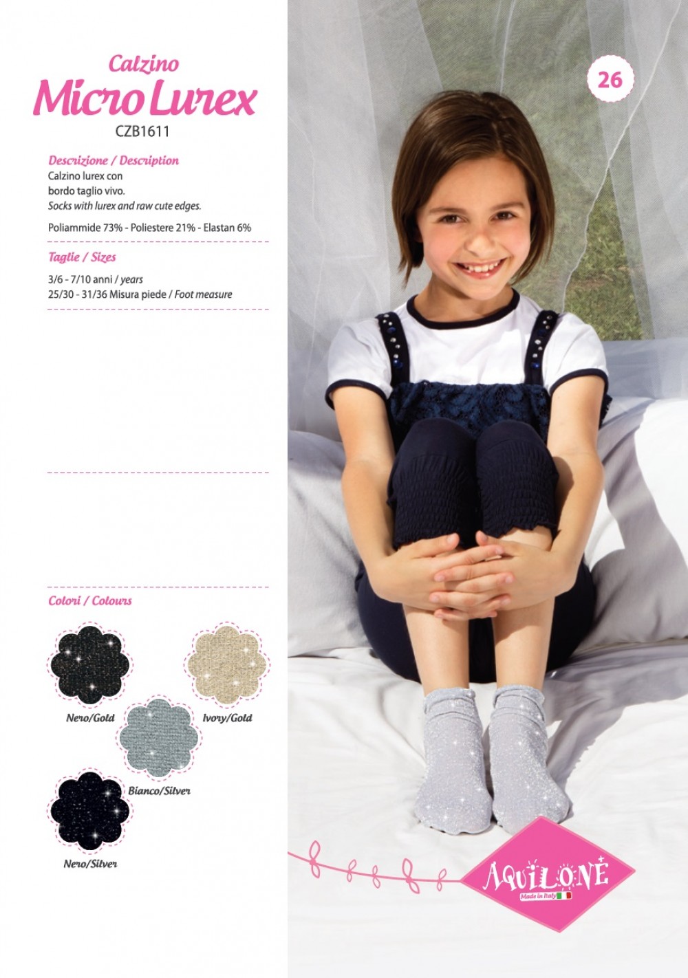 CALZINO B. MICRO LUREX BC