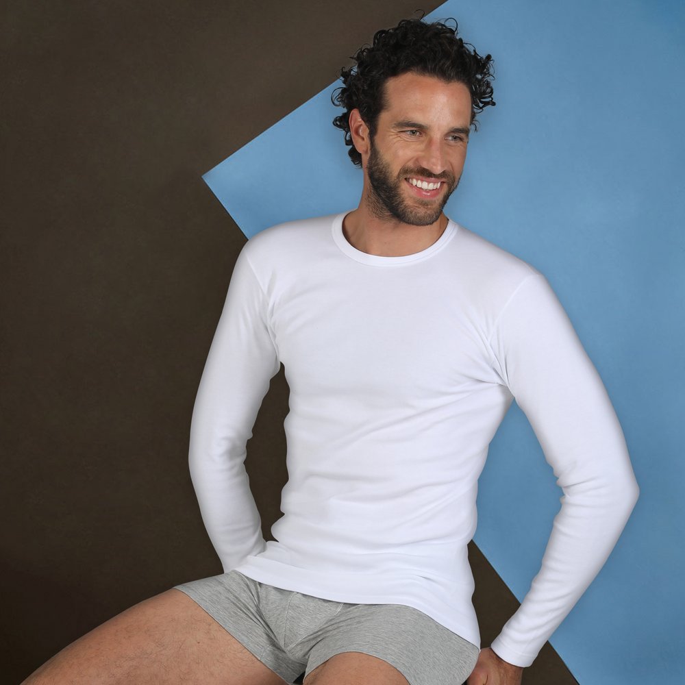 MAGLIA A SCOLLO A V FRAGI 730 MEZZA MANICA 100% COTONE - immagine 5