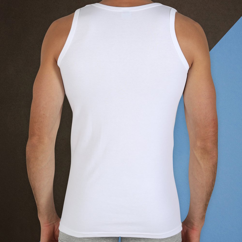 CANOTTIERA SPALLA LARGA UOMO 760 FRAGI puro cotone - immagine 4