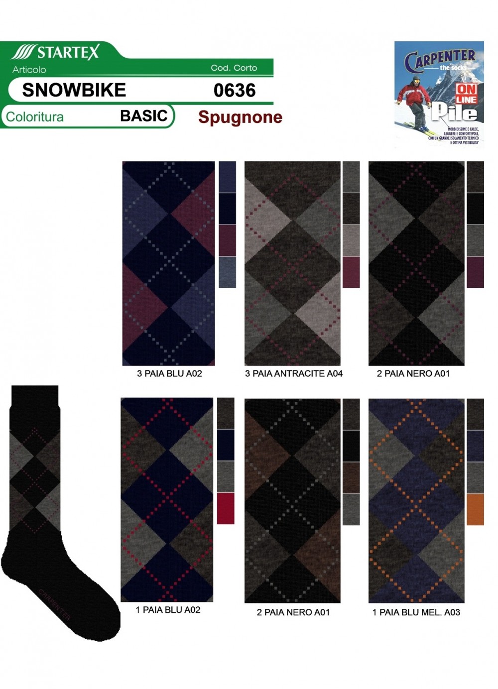 CALZA U. SNOWBIKE 0636 CORTO 80pc17p