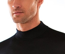 Lupetto manica lunga uomo, misto lana (50%) LIABEL