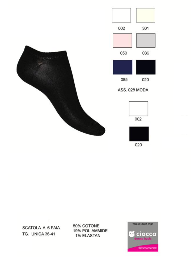SOTTOCALZA D.111/2 CIOCCA co74pa25ea