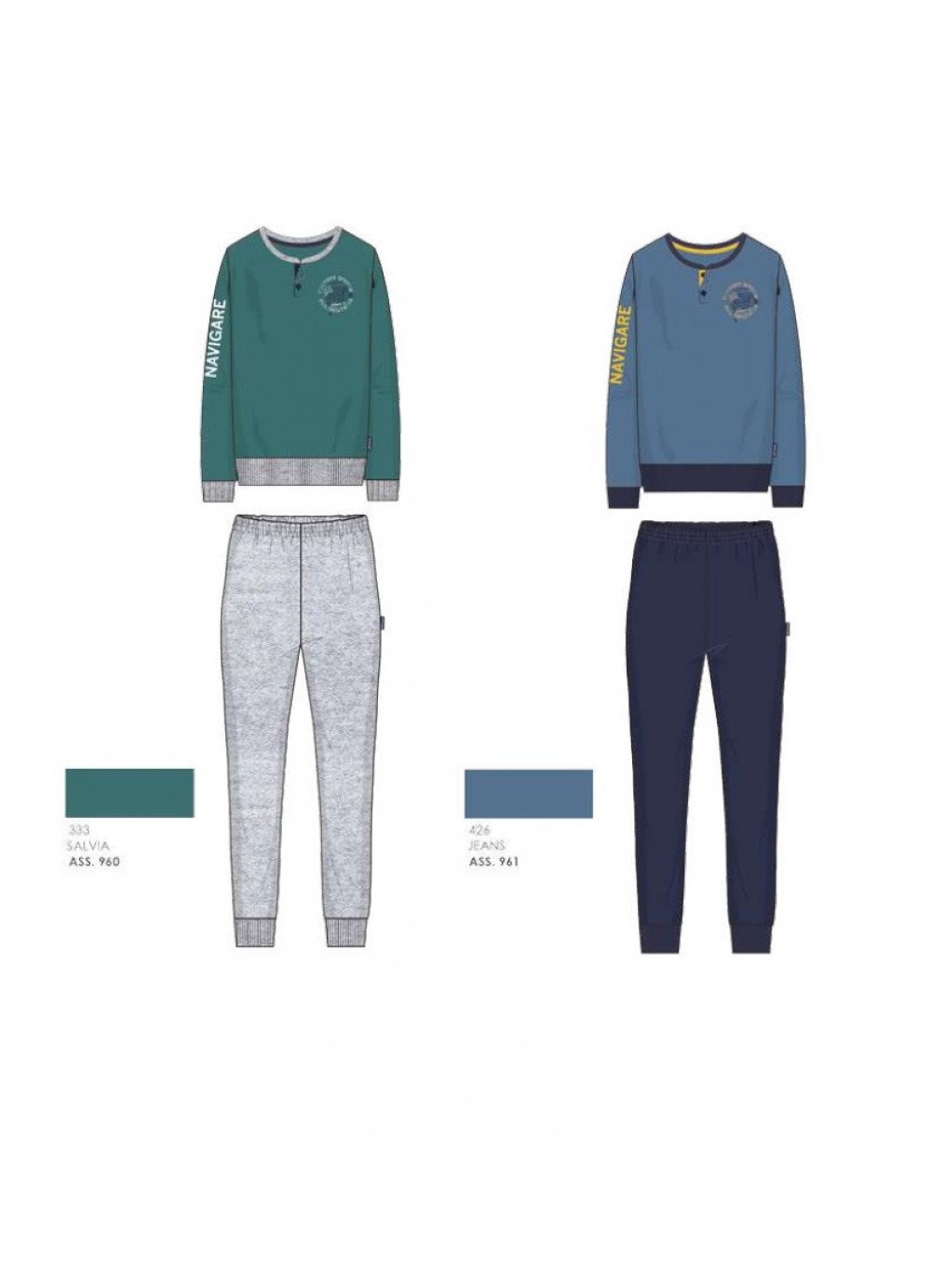 PIGIAMA U. 141437 Navigare 100co - immagine 2