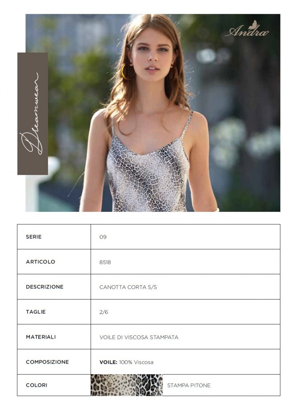 CANOTTA 8518 S/S ANDRA vi100 - immagine 2