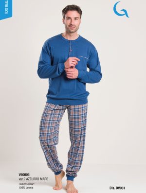 PIGIAMA UOMO V60005 GARY MANICA LUNGA